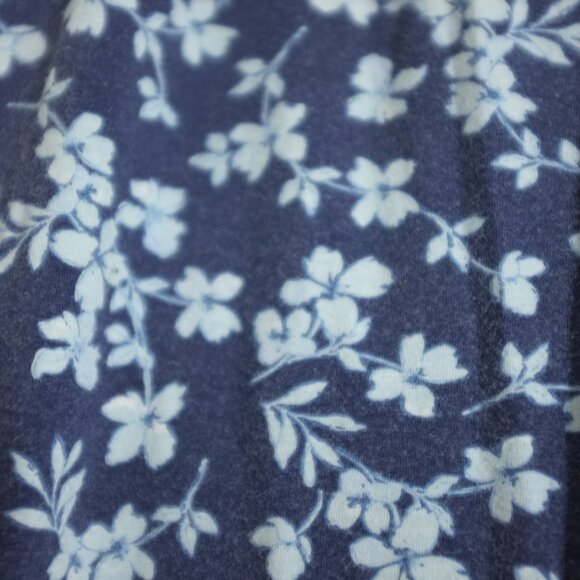 Splendid blue sakura floral drawstring jogger pants lounge pajamas size L - Picture 3 of 7